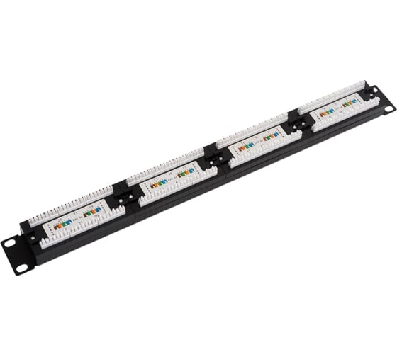 Патч панель высокой плотности SYSMATRIX, 1U 48 портов RJ 45 кат 5e Dual IDC 5PP4802U102