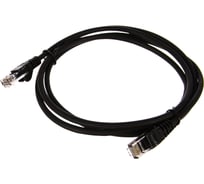 Патч-корд LANMASTER RJ45 - RJ45, 4 пары, UTP, категория 5е, 1.5 м, черный, LAN-45-45-1.5-BK