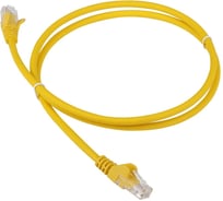 Патч-корд LANMASTER RJ45 - RJ45, 4 пары, UTP, категория 5е, 15 м, желтый, LAN-45-45-15-YL