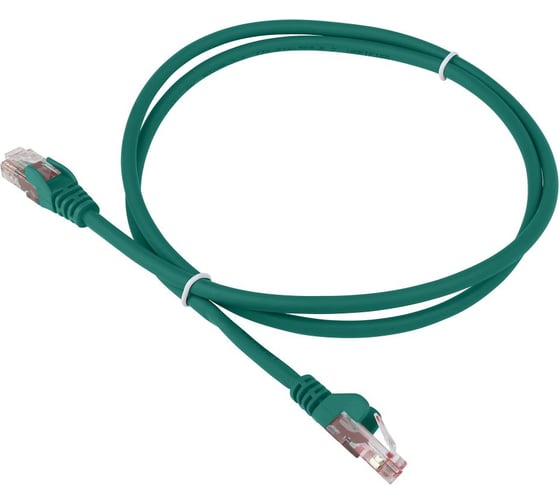 Патч-корд LANMASTER RJ45 - RJ45, 4 пары, UTP, категория 5е, 7 м, зеленый, LAN-45-45-7.0-GN 1