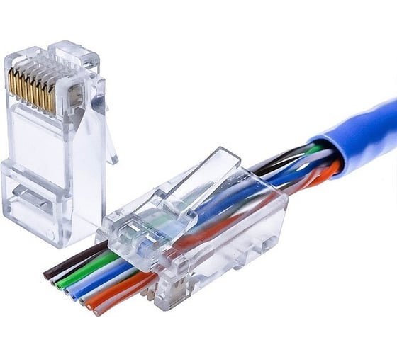 Разъем RJ-45 штекер Amatek AVC-RJ45-MPT сквозной, 8p8c 7000443 1