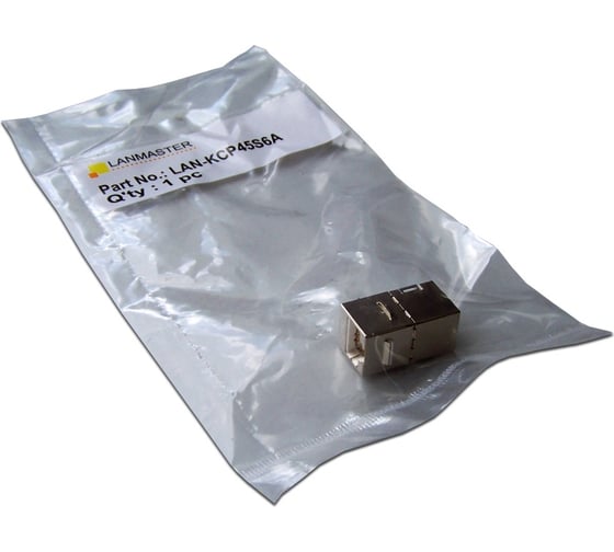 Повторитель портов LANMASTER RJ-45, экранированный, категория 6A, формата Keystone LAN-KCP45S6A