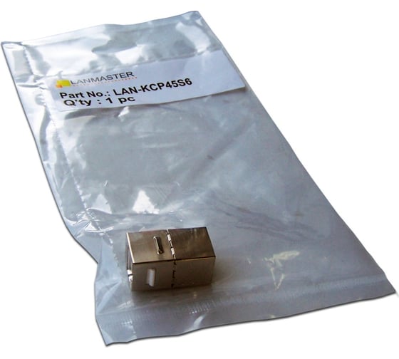 Повторитель портов LANMASTER RJ-45, экранированный, категория 6, формата Keystone LAN-KCP45S6