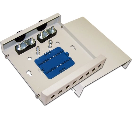 Оптический настенный кросс LANMASTER металлический, на 8 ST адаптеров LAN-FOBM-WM-8ST