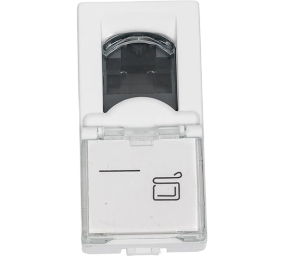 Вставка LANMASTER Mosaic, со шторкой и увеличенным окном маркировки, LAN-SIP-22U6-WH