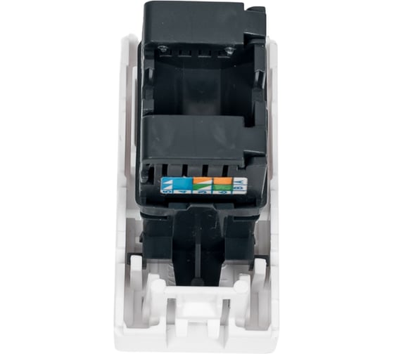 Вставка LANMASTER Mosaic, со шторкой и увеличенным окном маркировки, LAN-SIP-22U6-WH