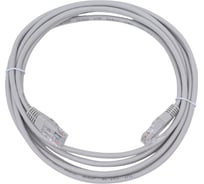 Патч-корд TWT RJ45-RJ45, 4 пары, UTP, категория 5е, 3 м, серый, TWT-45-45-3.0-GY