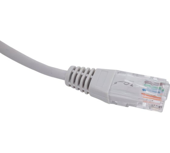 Патч-корд TWT RJ45-RJ45, 4 пары, UTP, категория 5е, 3 м, серый, TWT-45-45-3.0-GY