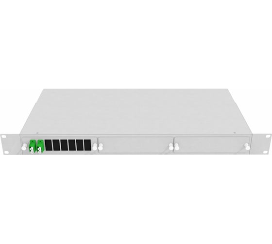 Оптический стоечный кросс TopLAN 19, одномодовый, укомплектованный, КРС-Top-1U-04LC/A-OS2-GY 1