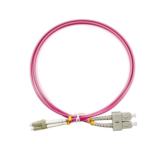 Оптический патч-корд TopLAN дуплексный, MM 50/125, 20 м, DPC-TOP-OM4-LC/P-SC/P-20 1