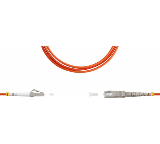 Оптический патч-корд TopLAN симплексный, MM 50/125, 20 м, PC-TOP-OM2-LC/P-SC/P-20
