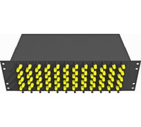 Стоечный оптический кросс TopLAN 19, многомодовый, укомплектованный, КРС-Top-3U-96ST/U-OM2-BK