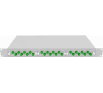 Оптический стоечный кросс TopLAN 19, одномодовый, укомплектованный, КРС-Top-1U-24FC/A-OS2-GY