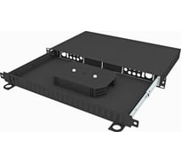 Оптический стоечный выдвижной кросс TopLAN 19, 4 DSC/QLC адаптера, КРСв-Top-1U-04DSC/QLC-BK