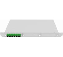 Оптический стоечный кросс TopLAN 19, одномодовый, укомплектованный, КРС-Top-1U-08SC/A-OS2-GY