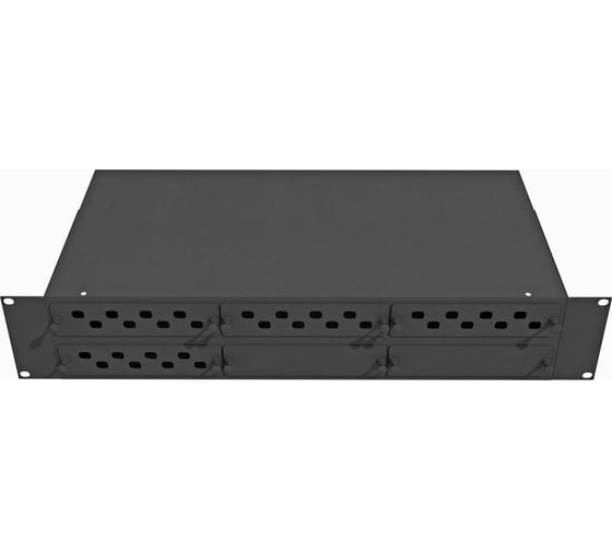 Оптический стоечный кросс TopLAN 19, 32 FC/ST-адаптера, 2U, черный, КРС-Top-2U-32FC/ST-BK