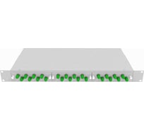 Оптический стоечный кросс TopLAN 19, одномодовый, укомплектованный, КРС-Top-1U-24ST/A-OS2-GY