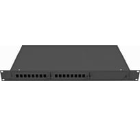 Оптический стоечный кросс TopLAN 19, 16 SC адаптеров, 1U, черный, КРС-Top-1U-16SC/DLC-BK