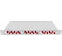 Оптический стоечный кросс TopLAN 19, одномодовый, укомплектованный, КРС-Top-1U-24FC/U-OS2-GY