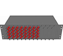Оптический стоечный кросс TopLAN 19, одномодовый, укомплектованный, КРС-Top-3U-64FC/U-OS2-BK
