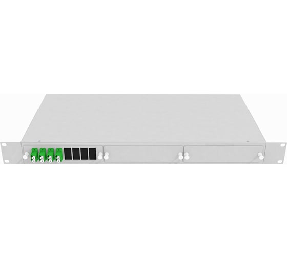 Оптический стоечный кросс TopLAN 19, одномодовый, укомплектованный, КРС-Top-1U-08LC/A-OS2-GY 1