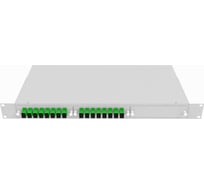 Оптический стоечный кросс TopLAN 19, одномодовый, укомплектованный, КРС-Top-1U-16SC/A-OS2-GY