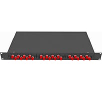 Оптический стоечный кросс TopLAN 19, одномодовый, укомплектованный, КРС-Top-1U-24ST/U-OS2-BK