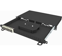 Оптический стоечный выдвижной кросс TopLAN 19, укомплектованный, КРСв-Top-1U-16SC/U-OM2-BK