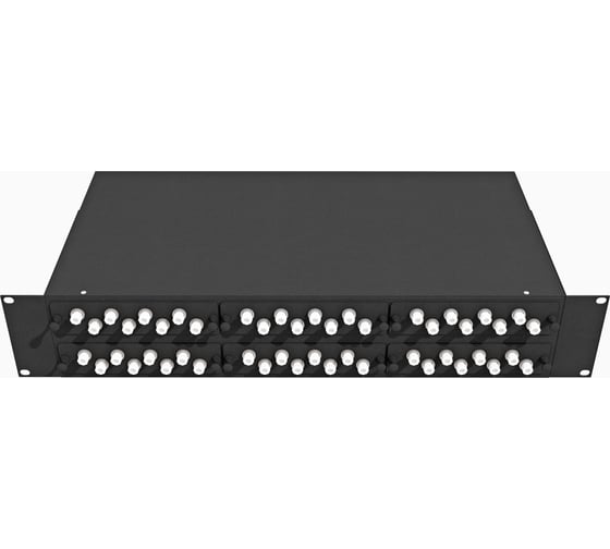 Оптический стоечный кросс TopLAN 19, многомодовый, укомплектованный, КРС-Top-2U-48FC/U-OM2-BK 1
