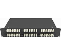 Оптический стоечный кросс TopLAN 19, многомодовый, укомплектованный, КРС-Top-2U-96LC/U-OM2-BK