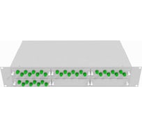 Оптический стоечный кросс TopLAN 19, одномодовый, укомплектованный, КРС-Top-2U-32FC/A-OS2-GY