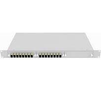 Оптический стоечный кросс TopLAN 19, многомодовый, укомплектованный, КРС-Top-1U-16SC/U-OM2-GY