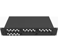 Оптический стоечный кросс TopLAN 19, многомодовый, укомплектованный, КРС-Top-2U-32FC/U-OM2-BK
