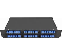 Оптический стоечный кросс TopLAN 19, одномодовый, укомплектованный, КРС-Top-2U-48SC/U-OS2-BK