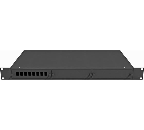 Оптический стоечный кросс TopLAN 19, 8 SC/DLC адаптеров, 1U, черный, КРС-Top-1U-08SC/DLC-BK