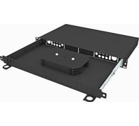 Оптический стоечный выдвижной кросс TopLAN 19, 24 DSC/QLC адаптера, КРСв-Top-1U-24DSC/QLC-BK