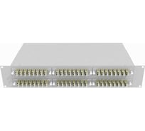 Оптический стоечный кросс TopLAN 19, многомодовый, укомплектованный, КРС-Top-2U-96LC/U-OM2-GY
