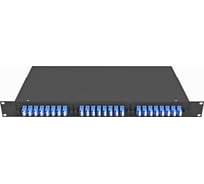 Оптический стоечный кросс TopLAN 19, одномодовый, укомплектованный, КРС-Top-1U-48LC/U-OS2-BK