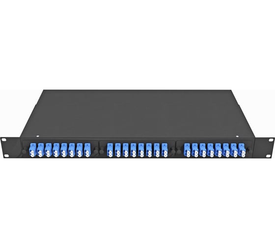 Оптический стоечный кросс TopLAN 19, одномодовый, укомплектованный, КРС-Top-1U-48LC/U-OS2-BK 1