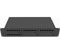 Оптический стоечный кросс TopLAN 19, 32 SC/DLC адаптера, 2U, черный, КРС-Top-2U-32SC/DLC-BK