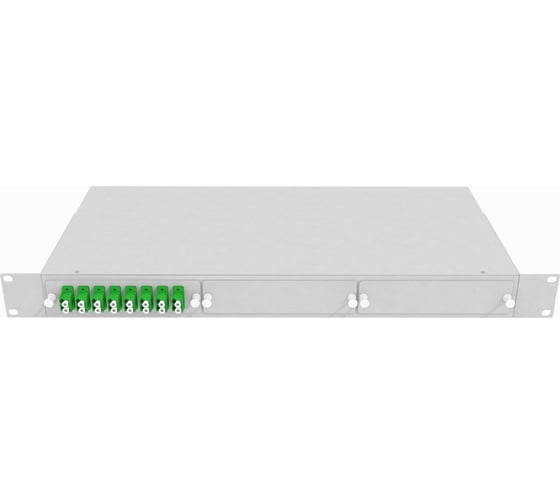 Оптический стоечный кросс TopLAN 19, одномодовый, укомплектованный, КРС-Top-1U-16LC/A-OS2-GY 1
