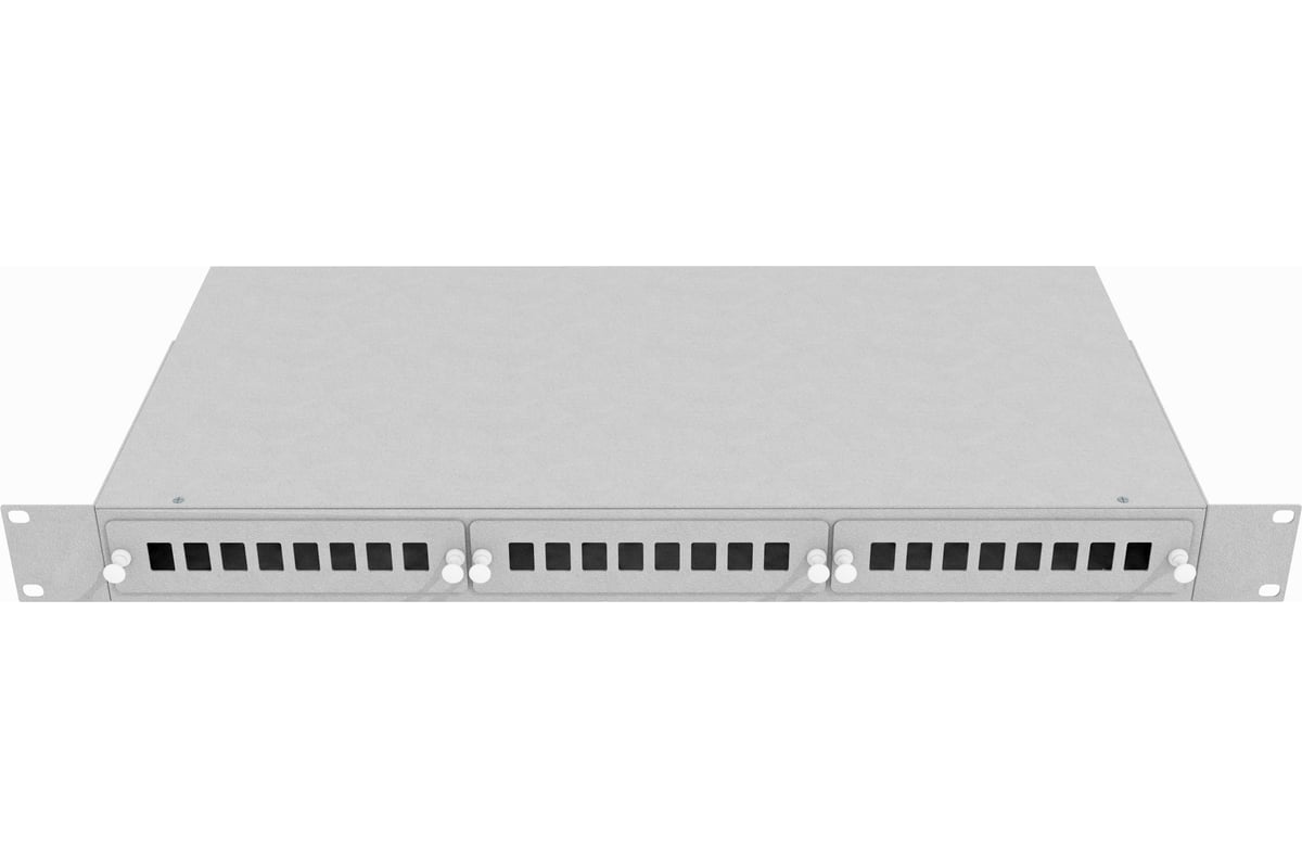 Оптический стоечный кросс TopLAN 19, 24 SC/DLC адаптера, 1U, серый, КРС ...