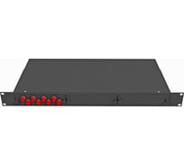 Оптический стоечный кросс TopLAN 19, одномодовый, укомплектованный, КРС-Top-1U-08FC/U-OS2-BK
