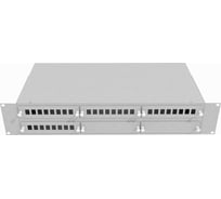 Оптический стоечный кросс TopLAN 19, 32 SC/DLC адаптера, 2U, серый, КРС-Top-2U-32SC/DLC-GY
