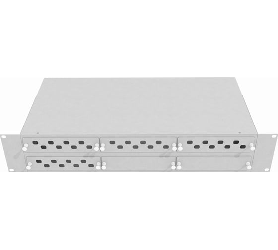 Оптический стоечный кросс TopLAN 19, 32 FC/ST адаптера, 2U, серый, КРС-Top-2U-32FC/ST-GY 1