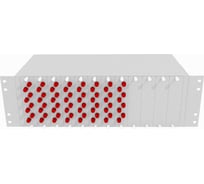 Оптический стоечный кросс TopLAN 19, одномодовый, укомплектованный, КРС-Top-3U-72FC/U-OS2-GY