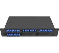 Оптический стоечный кросс TopLAN 19, одномодовый, укомплектованный, КРС-Top-2U-32SC/U-OS2-BK