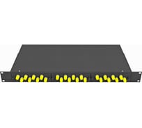 Оптический стоечный кросс TopLAN 19, многомодовый, укомплектованный, КРС-Top-1U-24ST/U-OM2-BK