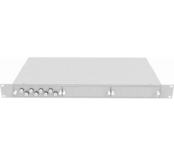 Оптический стоечный кросс TopLAN 19, многомодовый, укомплектованный, КРС-Top-1U-08FC/U-OM2-GY 1