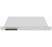 Оптический стоечный кросс TopLAN 19, многомодовый, укомплектованный, КРС-Top-1U-08SC/U-OM2-GY